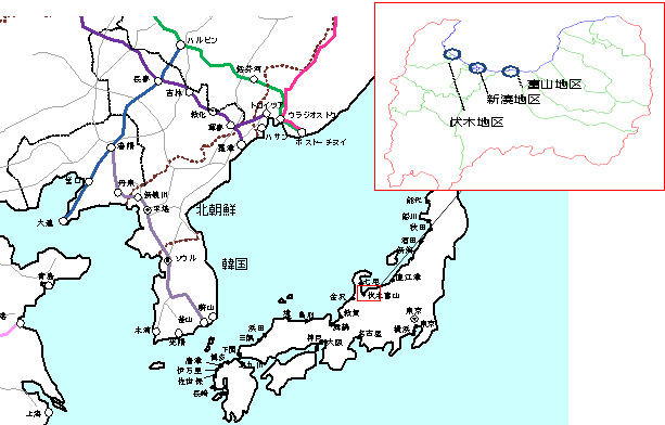 図－１　伏木富山港の位置
