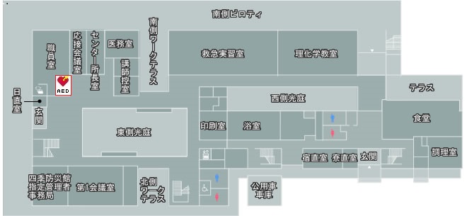 消防学校案内図1階