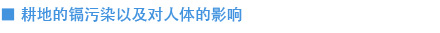 耕地的镉污染以及对人体的影响
