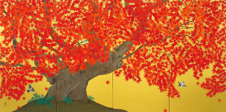 秋季紅葉図