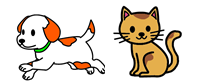 犬とねこのイラスト