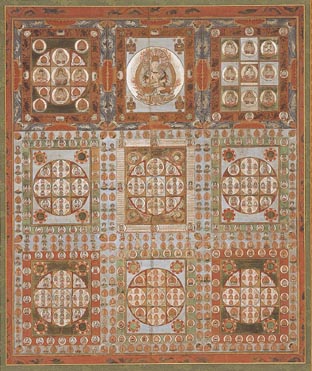 絹本著色両界曼荼羅図1