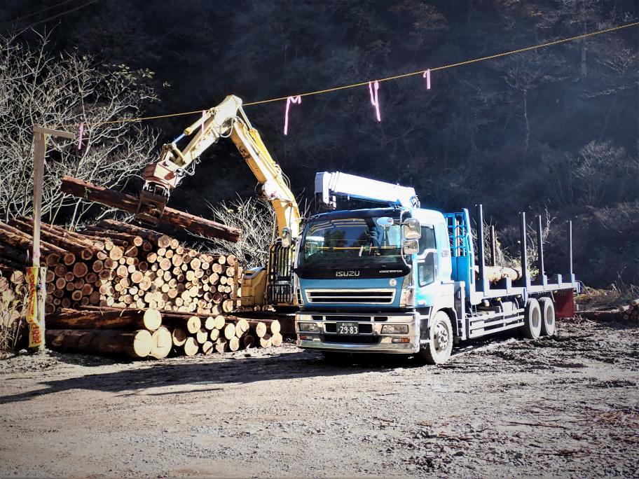 土場での搬出作業