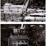 県営発電事業で開発された最初の発電所の一つ松ノ木発電所（上）と中地山発電所（下）