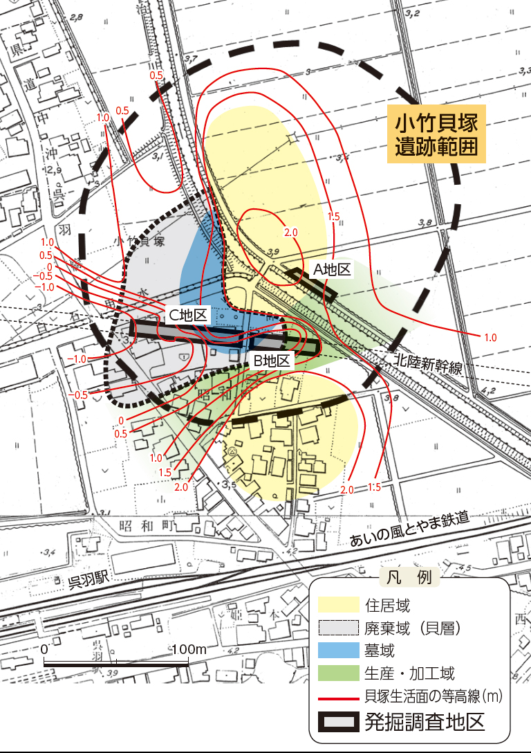 小竹貝塚遺跡範囲