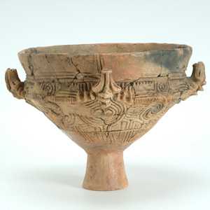 縄文土器 台付鉢 富山県／境A遺跡 縄文土器 台付鉢