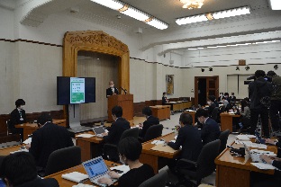 会見の様子