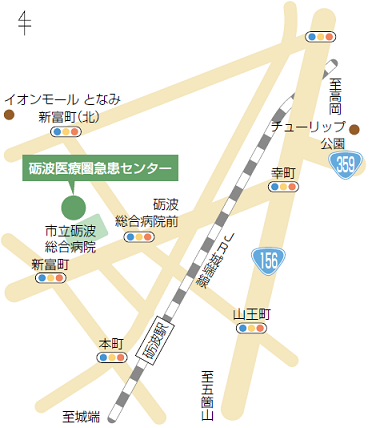 砺波医療圏急患センター案内図