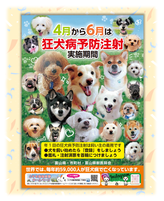 4月から6月は狂犬病予防注射の実施期間です