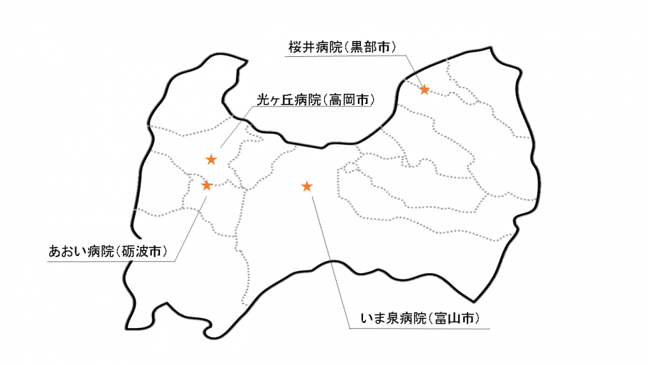 病床確保病院（地図）