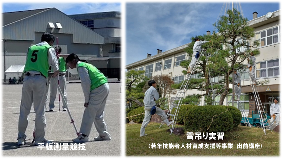 平板測量競技、雪吊り実習