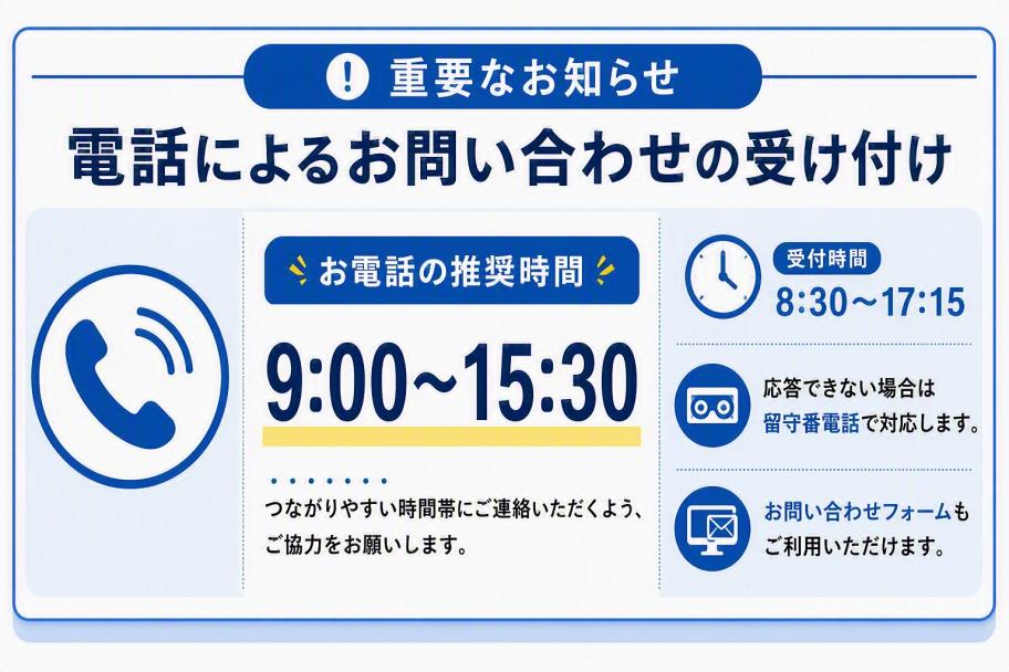 電話による問合せの受け付け