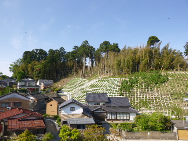 朝日丘地区　法面工（全体写真）