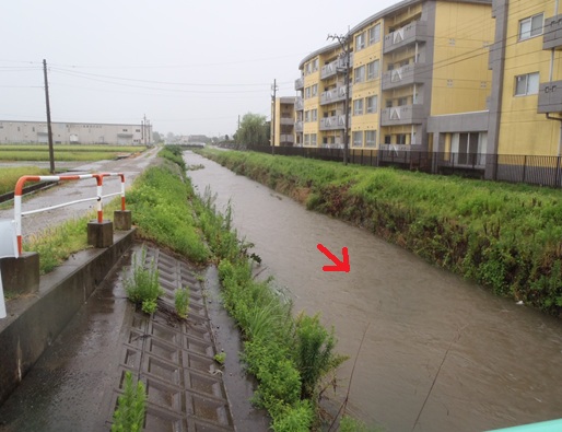 改修後　豪雨時の様子