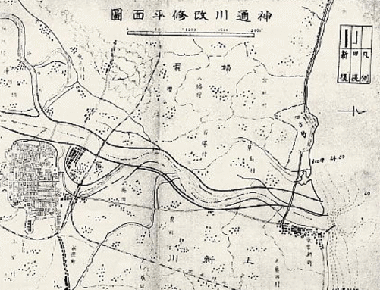 神通川改修計画図